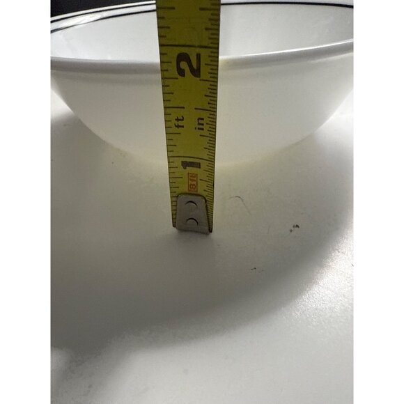 Corelle By Corning City Block Black Stripe Cereal Bowls Set Of 4 White 6.25” USA - Picture 6 of 6